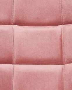 Beliani Tyotuoli Sametti Vaaleanpunainen Labelle Cheap