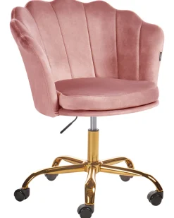 Beliani Tyotuoli Sametti Vaaleanpunainen Monticello Ii Fashion