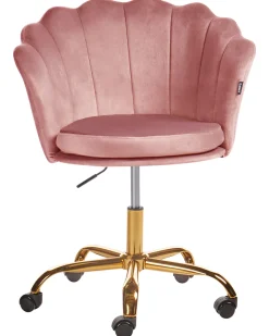 Beliani Tyotuoli Sametti Vaaleanpunainen Monticello Ii Fashion