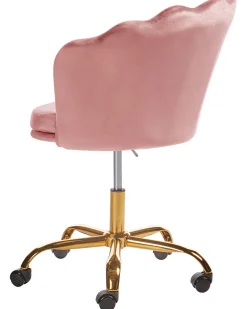 Beliani Tyotuoli Sametti Vaaleanpunainen Monticello Ii Fashion