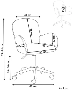 Beliani Tyotuoli Sametti Vaaleanpunainen Priddy Cheap