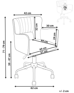 Beliani Tyotuoli Sametti Vaaleansininen Sanilac Cheap