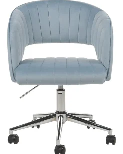 Beliani Tyotuoli Sametti Vaaleansininen Katonah Discount