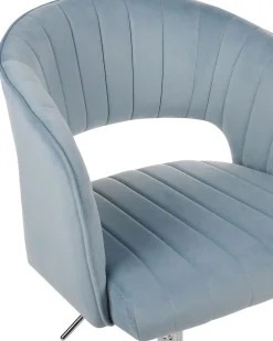 Beliani Tyotuoli Sametti Vaaleansininen Katonah Discount