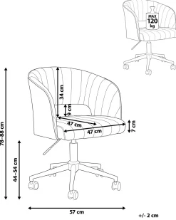 Beliani Tyotuoli Sametti Vaaleansininen Katonah Discount