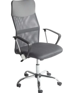 Beliani Tyotuoli Verkkokangas Harmaa Design Discount