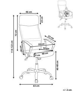 Beliani Tyotuoli Verkkokangas Limenvihrea Design Clearance