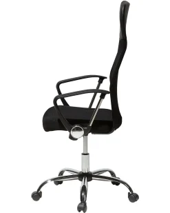 Beliani Tyotuoli Verkkokangas Musta Design New