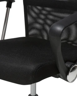 Beliani Tyotuoli Verkkokangas Musta Design New