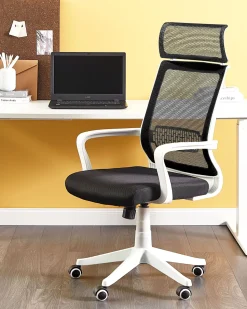 Beliani Tyotuoli Verkkokangas Musta Leader Cheap