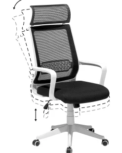 Beliani Tyotuoli Verkkokangas Musta Leader Cheap