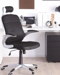 Beliani Tyotuoli Verkkokangas Musta Premier Cheap