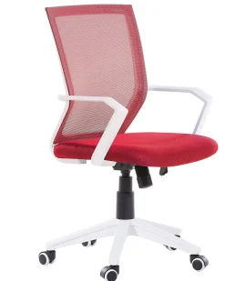 Beliani Tyotuoli Verkkokangas Punainen Relief Cheap