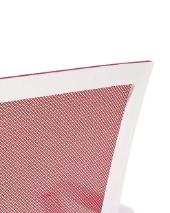 Beliani Tyotuoli Verkkokangas Punainen Relief Cheap