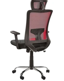 Beliani Tyotuoli Verkkokangas Punainen/Musta Noble Cheap