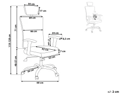 Beliani Tyotuoli Verkkokangas Ruskeanharmaa/Musta Noble Best Sale