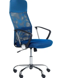 Beliani Tyotuoli Verkkokangas Sininen Design Cheap