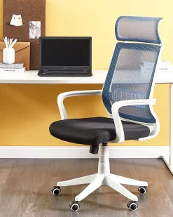 Beliani Tyotuoli Verkkokangas Sininen Leader Hot