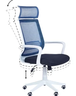 Beliani Tyotuoli Verkkokangas Sininen Leader Hot