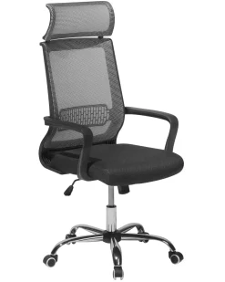 Beliani Tyotuoli Verkkokangas Tummanharmaa Leader Flash Sale