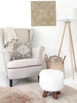 Beliani Tyyny 45 X 45 Cm Ruskea Mimisal Store