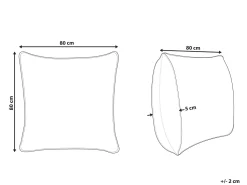 Beliani Tyyny Polyesteritayte Korkea 80 X 80 Cm Diran Store