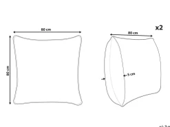 Beliani Tyyny Polyesteritayte Matala 80 X 80 Cm 2 Kpl Mana Discount