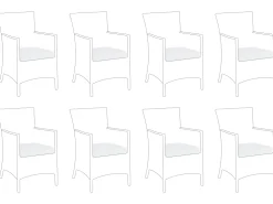 Beliani Tyynynpaalliset 8 Kpl Luonnonvalkoinen Italy Hot