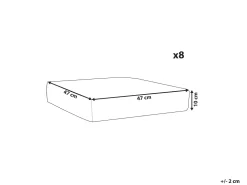 Beliani Tyynynpaalliset 8 Kpl Luonnonvalkoinen Italy Hot