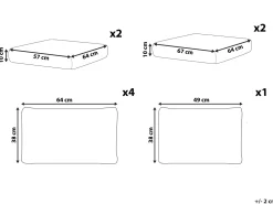 Beliani Tyynynpaalliset Harmaa Avola New