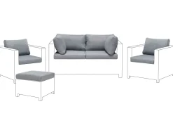 Beliani Tyynynpaalliset Ulkotiloihin Harmaa Milano New