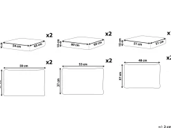 Beliani Tyynynpaalliset Ulkotiloihin Harmaa Milano New