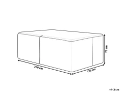 Beliani Ulkokalusteiden Suojapeite 200 X 185 X 75 Cm Chuva Cheap