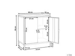 Beliani Ulkokeittiokaappi Teras 2 Ovea Musta Vilama Fashion