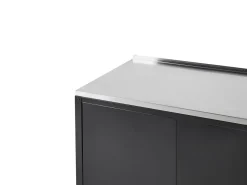 Beliani Ulkokeittiokaappi Teras 2 Ovea Musta Vilama Fashion