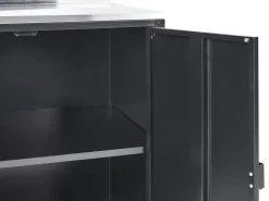 Beliani Ulkokeittiokaappi Teras 2 Ovea Musta Vilama Fashion