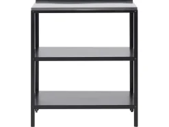 Beliani Ulkokeittion Saareke Teras 2 Hyllya Musta 80 X 50 Cm Vilama Clearance