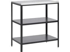 Beliani Ulkokeittion Saareke Teras 2 Hyllya Musta 80 X 50 Cm Vilama Clearance