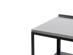 Beliani Ulkokeittion Saareke Teras 2 Hyllya Musta 80 X 50 Cm Vilama Clearance