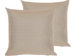 Beliani Ulkokoristetyyny Hiekanruskea 40 X 40 Cm 2 Kpl Palairos Clearance