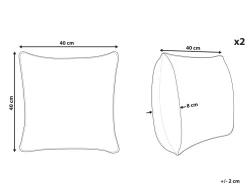 Beliani Ulkokoristetyyny Hiekanruskea 40 X 40 Cm 2 Kpl Palairos Clearance