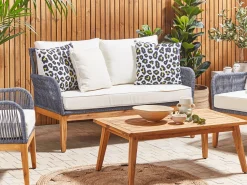 Beliani Ulkokoristetyyny Musta/Valkoinen 45 X 45 Cm 2 Kpl Karditsa Sale