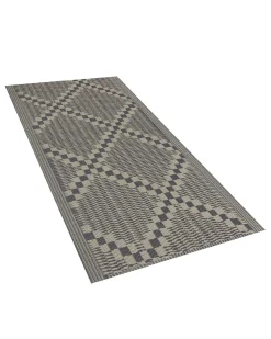 Beliani Ulkomatto Harmaanruskea 60 X 105 Cm Jalna Outlet