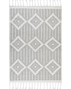 Beliani Ulkomatto Harmaa/Valkoinen 160 X 230 Cm Tabiat Online