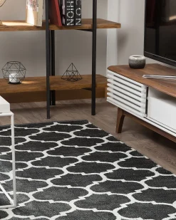 Beliani Ulkomatto Kaksipuolinen Musta/Valkoinen 160 X 230 Cm Aladana Cheap