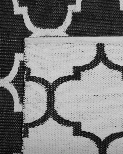 Beliani Ulkomatto Kaksipuolinen Musta/Valkoinen 160 X 230 Cm Aladana Cheap