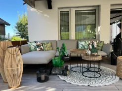 Beliani Ulkomatto Kaksipuolinen Vihrea/Valkoinen 140 Cm Yalak New