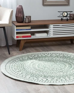 Beliani Ulkomatto Kaksipuolinen Vihrea/Valkoinen 140 Cm Yalak New