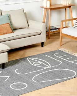 Beliani Ulkomatto Kangas Harmaa 140 X 200 Cm Yavu Best Sale