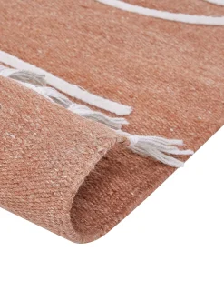 Beliani Ulkomatto Kangas Vaalea Punainen 140 X 200 Cm Yavu Cheap